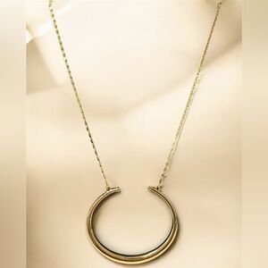 Elegant Gold Crescent Necklace
